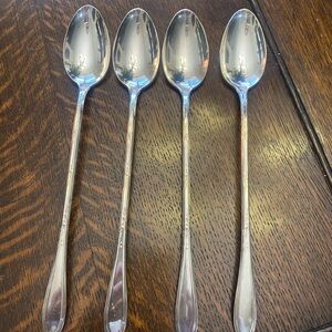 Elegant Antique Silver Plated Dining Tea Spoons Set